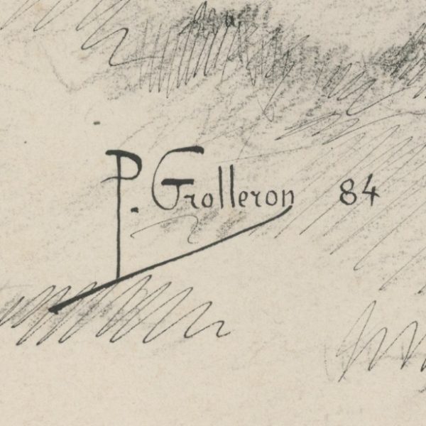 Dessin crayon rehaussé encre noire - Mobile 1870/1871 - France - Uniforme - Dessin orignal de Paul Grolleron 1884