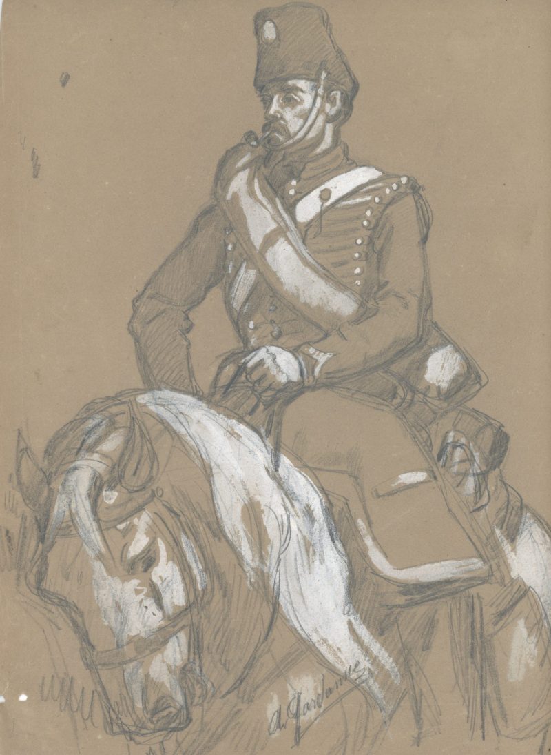 Auguste Gardanne naît vers 18401, à Ancône de parents français2. Il est élève de Cogniet et d'Yvon2. Il expose des sujets militaires au Salon de Paris de 1864 à 18793. Il meurt vers 18901.