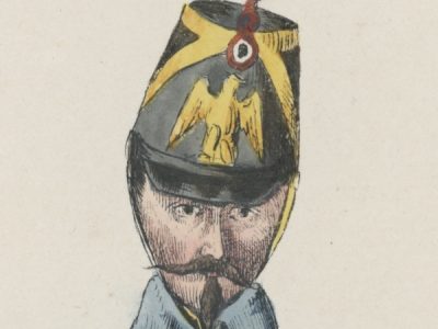 Gravure XIX - Voltigeur de la Garde Second Empire - Napoléon III - Tenue d'hiver - Paletot militaire - Officier des voltigeurs - Crimée - Italie