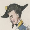 Gravure XIX - Voltigeur de la Garde Second Empire - Napoléon III - Tenue d'hiver - Paletot militaire - Officier des voltigeurs - Crimée - Italie