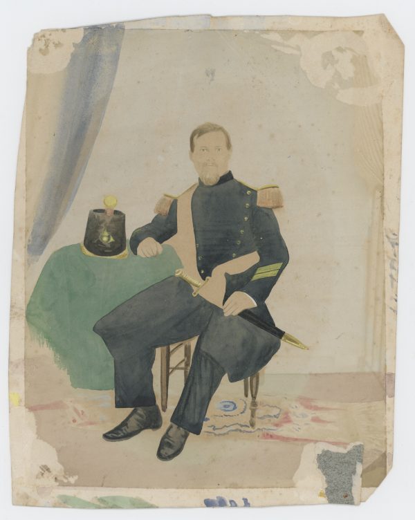 Ancienne Photographie - Voltigeur Garde Impériale 1850/1860 - Second Empire - Papier Albuminé - Rehaussé - Napoléon III