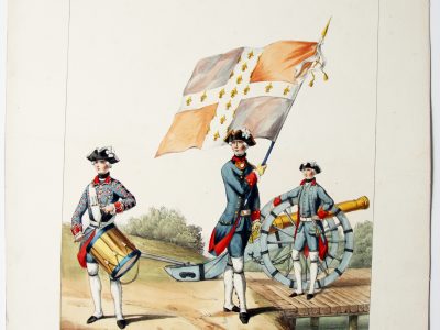 Louis XV - Corps Royal d'artillerie - Uniformes Louis XV - Planche 211 - Alfred de Marbot