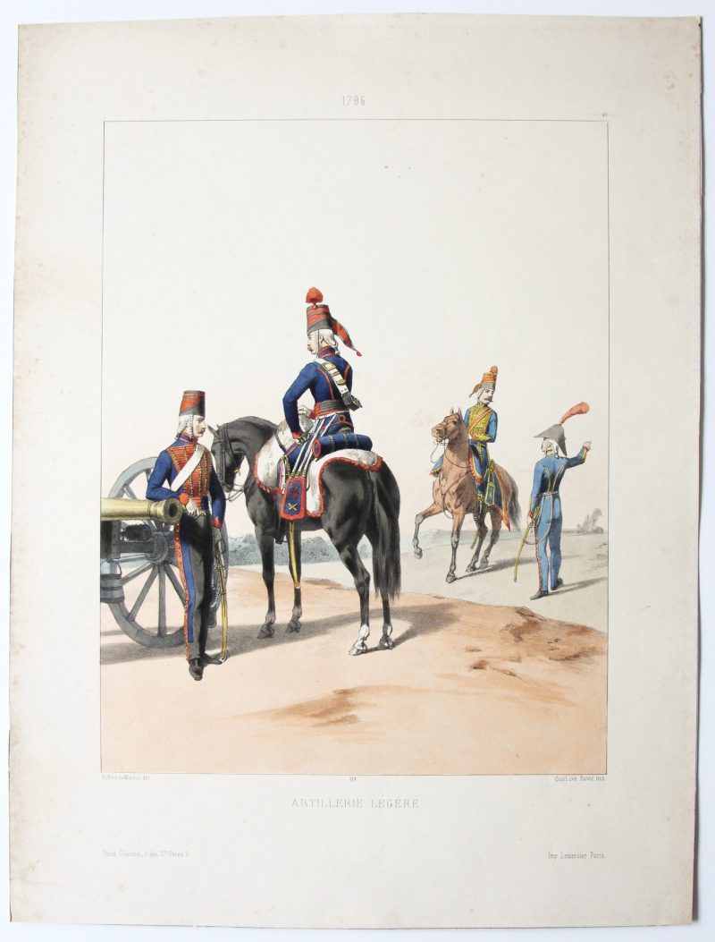 1796 - Artillerie Légère - Uniformes 1796 - Planche 26 - Alfred de Marbot