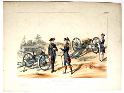 Louis XVI - Corps Royal d'artillerie - Uniformes Louis XV - Planche 277 - Alfred de Marbot