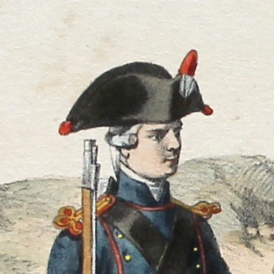 Louis XVI - Corps Royal d'artillerie - Uniformes Louis XV - Planche 277 - Alfred de Marbot