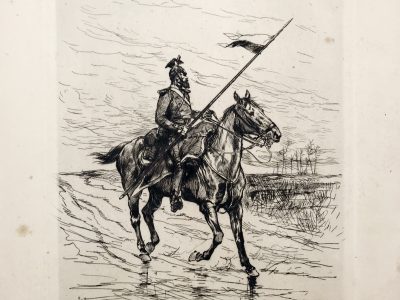 Edouard Détaille - Uhlan Prusse 1870 - Estafette - Guerre Franco Prussienne - 1870/1871 - Uniforme - Gravure