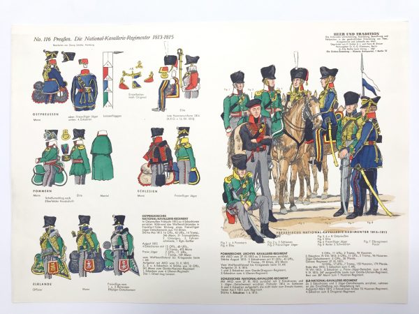 Planche 116- Heer Und Tradition - Hans Bauer - Uniforme - National Kavallerie - 1813-1815 - Die Historische Uniformierung - 1967