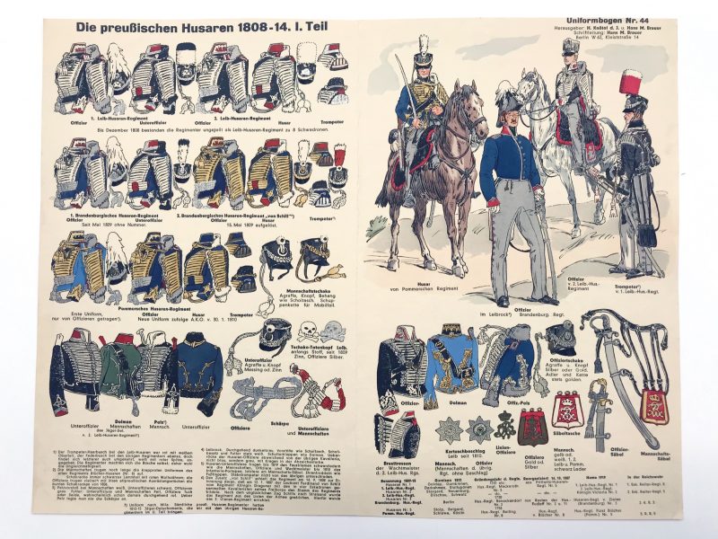 Planche 44- Heer Und Tradition - Hans Bauer - Uniforme - Preussischen Husaren - 1808-1814 - Die Historische Uniformierung