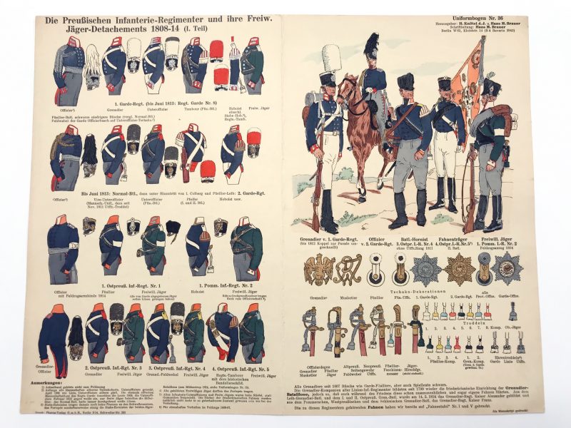 Planche 36 - Heer Und Tradition - Hans Bauer - Uniforme - Preussischen Infanterie - 1808-1814 - Die Historische Uniformierung