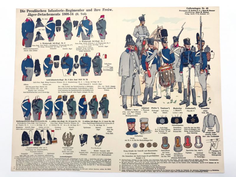 Planche 40- Heer Und Tradition - Hans Bauer - Uniforme - Preussischen Infanterie - 1808-1814 - Die Historische Uniformierung