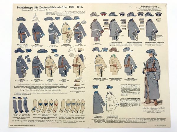 Planche 21 - Heer Und Tradition - Hans Bauer - Uniforme -Schutztruppe Deutsch Südwestafrika - 1889 -1815 - Die Historische Uniformierung