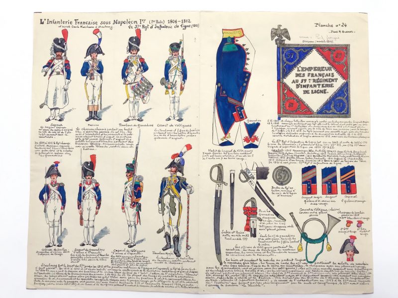 Planche 24 - Heer Und Tradition - Hans Bauer - Uniforme - Infanterie Française Napoleon 1er - 1804 -1812 - Die Historische Uniformierung