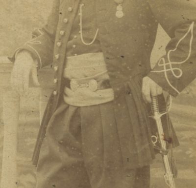 Carte Photo - Photographie ancienne - Zouaves - Officier - 4ème Zouaves - Tunisie - Uniforme - 3ème République
