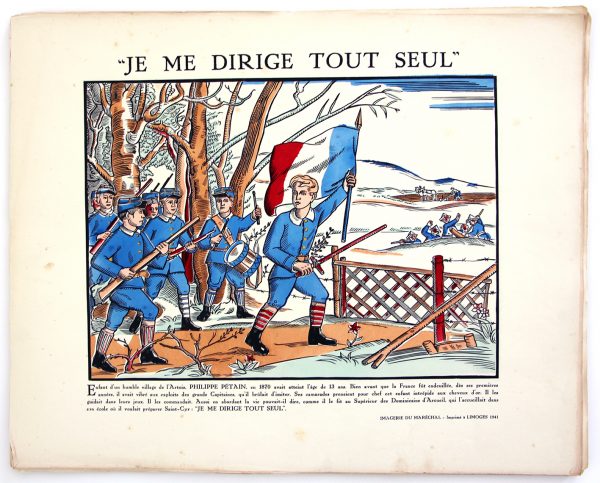 Suite de 12 planches - PHILIPPE PETAIN - Imagerie du Maréchal imprimé à Limoges en 1941 - Imagerie Populaire - Verdun -