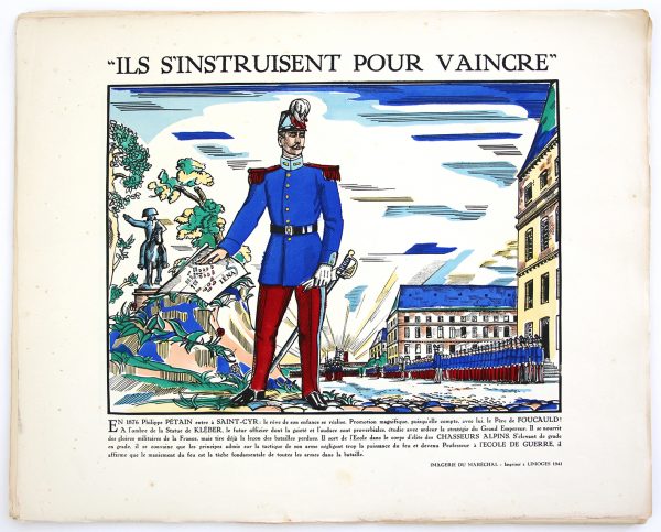 Suite de 12 planches - PHILIPPE PETAIN - Imagerie du Maréchal imprimé à Limoges en 1941 - Imagerie Populaire - Verdun -