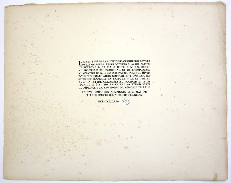 Suite de 12 planches - PHILIPPE PETAIN - Imagerie du Maréchal imprimé à Limoges en 1941 - Imagerie Populaire - Verdun -
