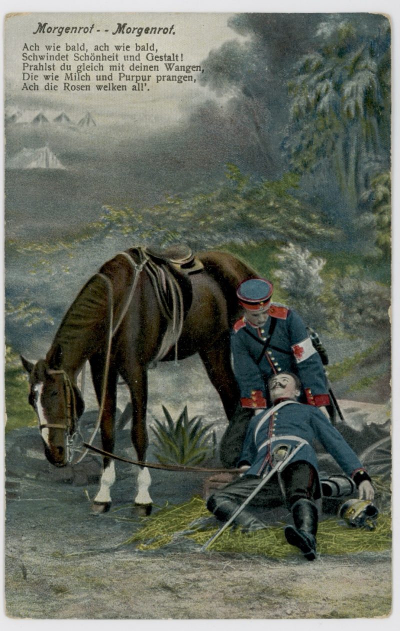 3 Cartes Ancienne Photographie - Guerre 14/18 - Armée Allemande - Morgenrot - Poème - Artillerie à Cheval