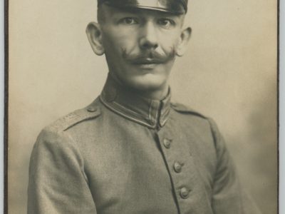 Ancienne Photographie - Grande CDV - Soldat Portrait - 1er Guerre Mondiale - Uniforme - Prusse - Casquette - Tauberbischofsheim