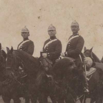 Ancienne Photographie - Grande CDV - Attelage Artillerie Prusse - 1880/1900 - Uniforme - Uniforme - Prusse
