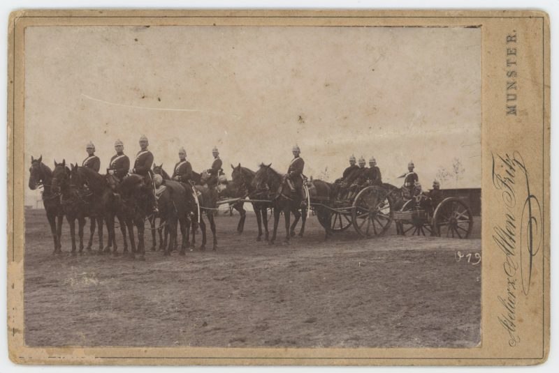 Ancienne Photographie - Grande CDV - Attelage Artillerie Prusse - 1880/1900 - Uniforme - Uniforme - Prusse