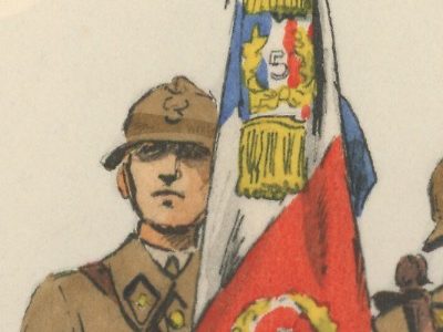 Carte Postale Illustrée - Maurice Toussaint - Edition Militaire Illustrées - Infanterie de ligne - 1940 - Porte Etendard