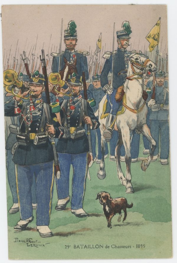 Carte Postale Illustrée - Pierre Albert Leroux- Edition Militaire Illustrées - Chasseur à Pied 1895