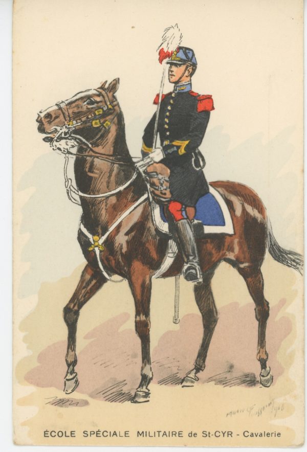 Carte Postale Illustrée - Maurice Toussaint - Edition Militaire Illustrées - Saint Cyr - Ecole Militaire - Cavalerie - 1940