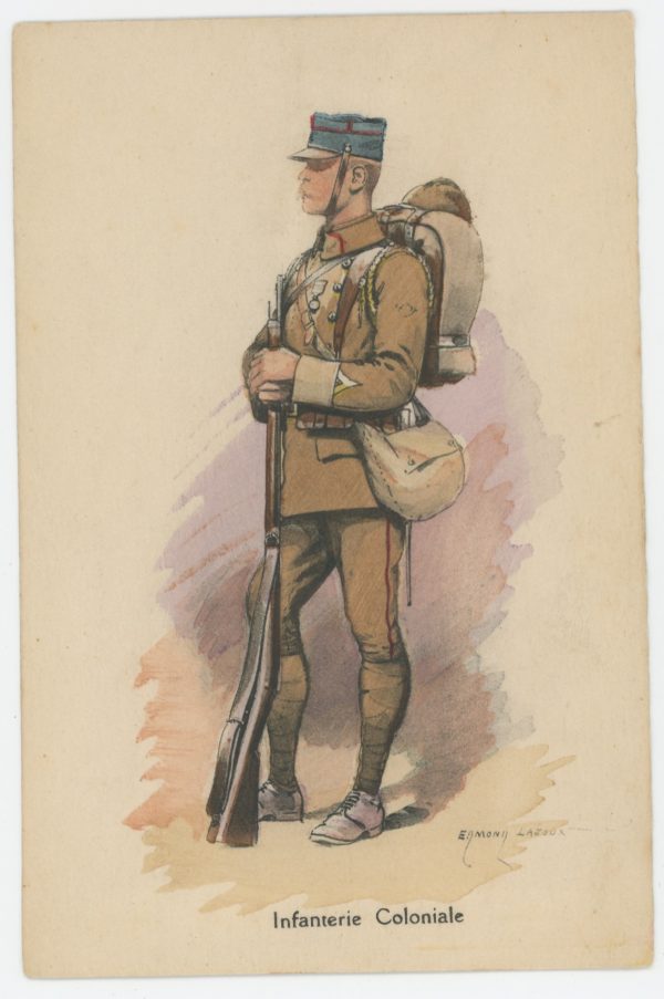 Carte Postale Illustrée - Edmond Lajoux - Edition Militaire Illustrées - Infanterie Coloniale - 1930