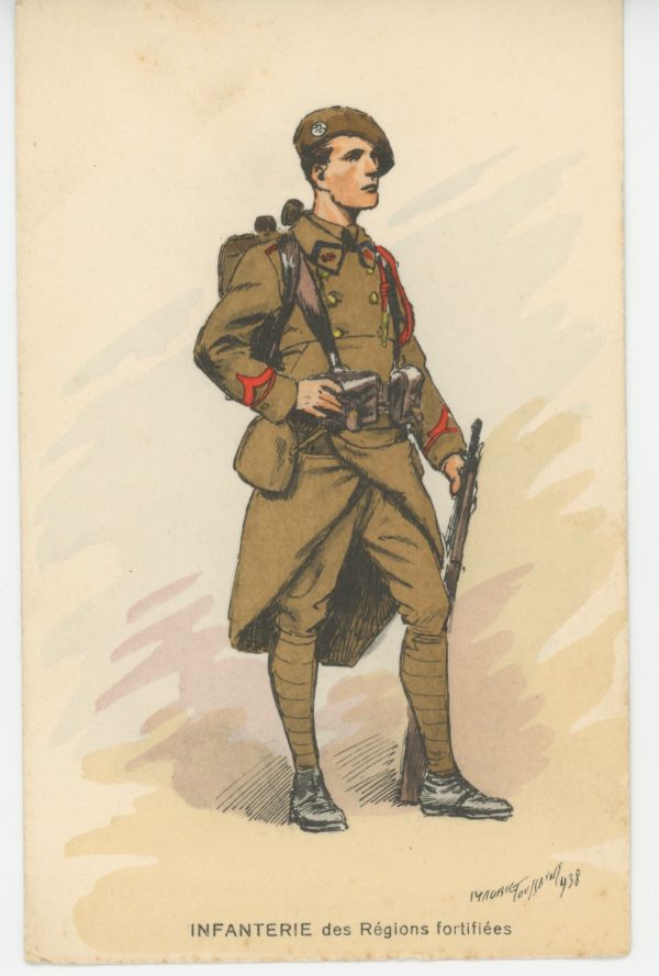 Carte Postale Illustrée - Maurice Toussaint - Edition Militaire Illustrées - Infanterie de ligne - 1940 - Région Fortifiée