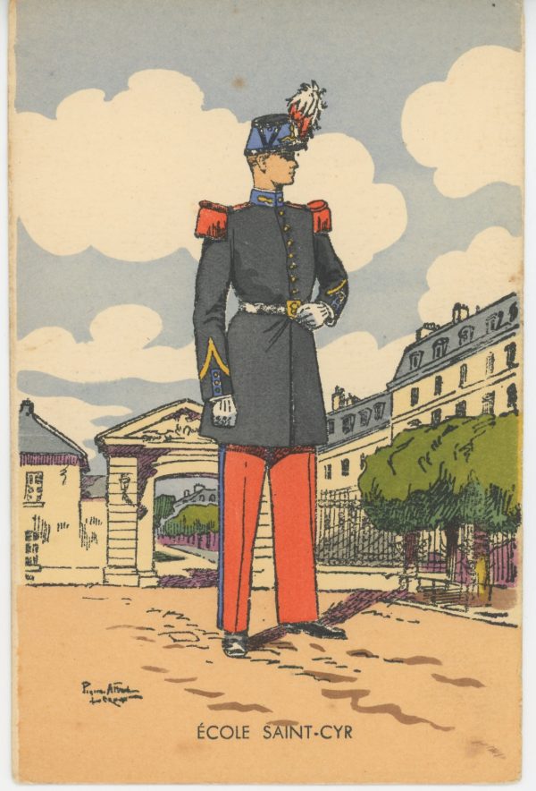 Carte Postale Illustrée - Pierre Albert Leroux- Edition Militaire Illustrées - Ecole de Saint Cyr - 1930
