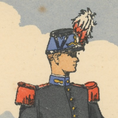 Carte Postale Illustrée - Pierre Albert Leroux- Edition Militaire Illustrées - Ecole de Saint Cyr - 1930
