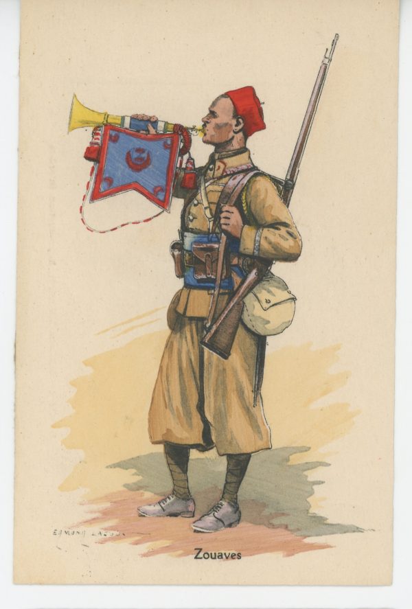 Carte Postale Illustrée - Edmond Lajoux - Edition Militaire Illustrées - Zouaves - 1930