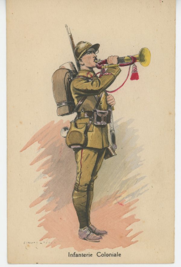 Carte Postale Illustrée - Edmond Lajoux - Edition Militaire Illustrées - Infanterie Coloniale - 1930