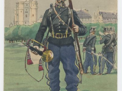 Carte Postale Illustrée - Pierre Albert Leroux- Edition Militaire Illustrées - Chasseur à Pied 1873