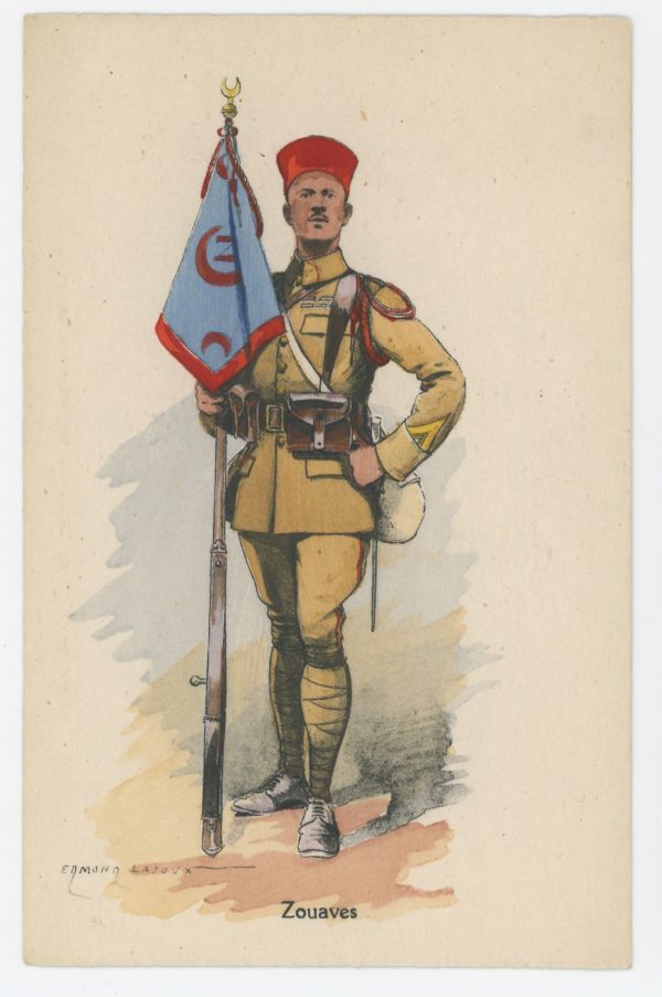 Carte Postale Illustrée - Edmond Lajoux - Edition Militaire Illustrées - Zouaves - 1930