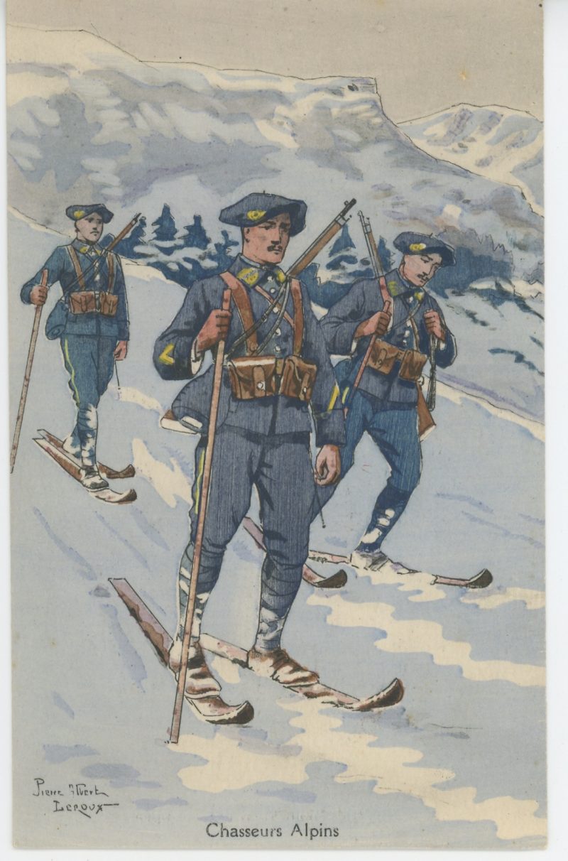 Carte Postale Illustrée - Pierre Albert Leroux - Edition Militaire Illustrées - Chasseurs Alpins - 1930