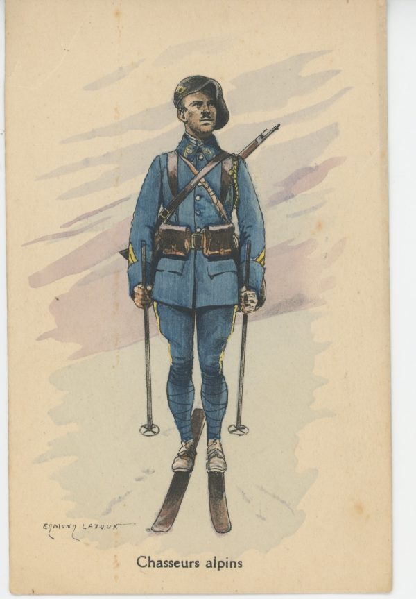 Carte Postale Illustrée - Edmond Lajoux - Edition Militaire Illustrées - Chasseurs Alpins - 1930