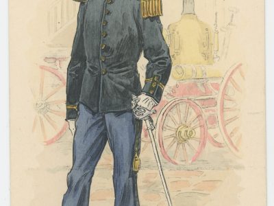 Carte Postale Illustrée - Paul Kauffmann - Lieutenant de Sapeurs Pompier - Paris