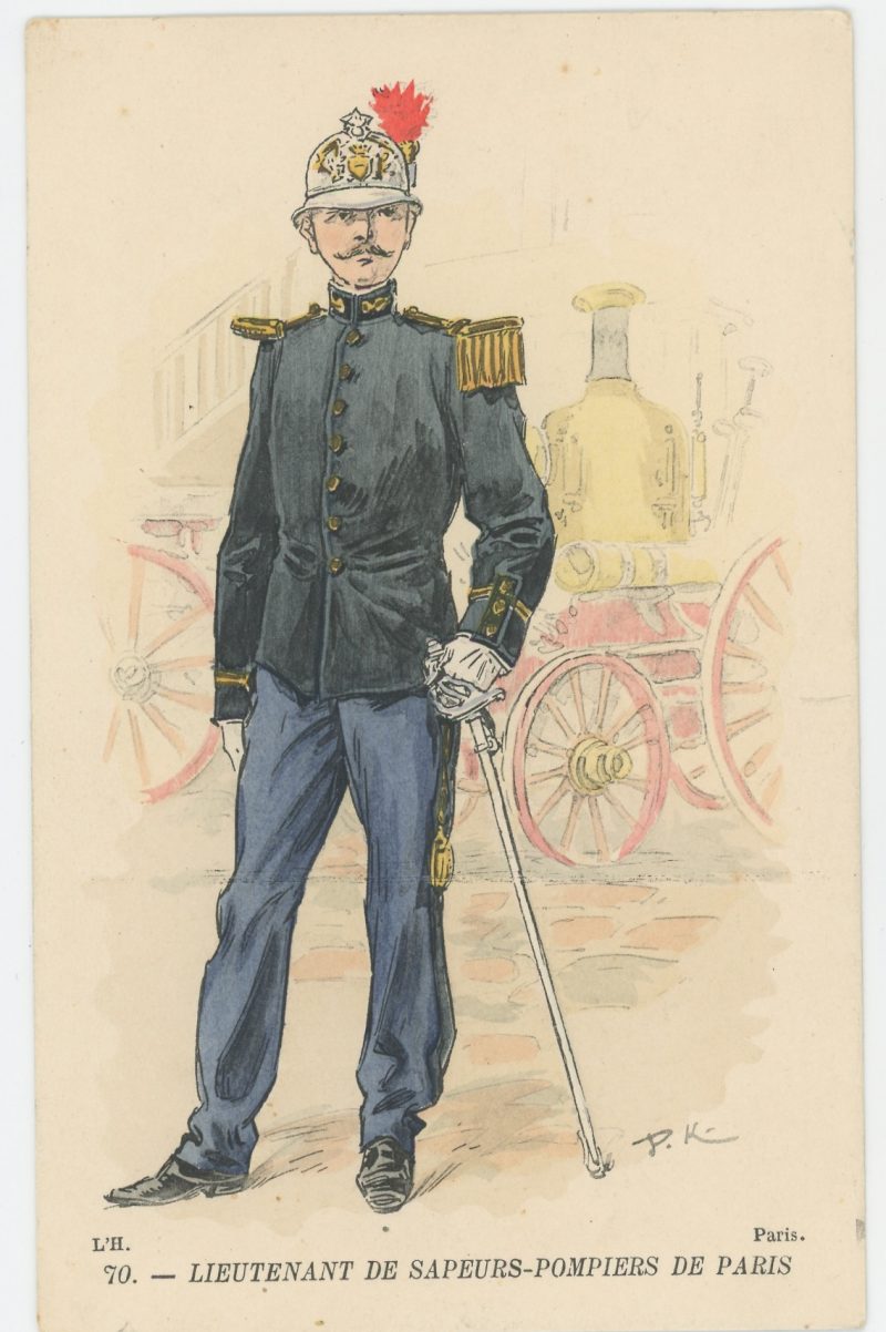 Carte Postale Illustrée - Paul Kauffmann - Lieutenant de Sapeurs Pompier - Paris