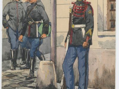 Carte Postale Illustrée - Pierre Albert Leroux- Edition Militaire Illustrées -Garde Républicaine à Pied - 1929