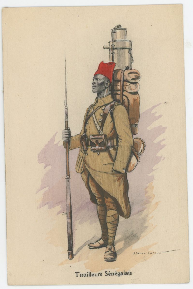 Carte Postale Illustrée - Edmond Lajoux - Edition Militaire Illustrées - Tirailleurs Sénégalais - 1930