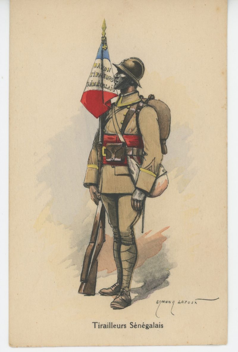 Carte Postale Illustrée - Edmond Lajoux - Edition Militaire Illustrées - Tirailleurs Sénégalais - 1930