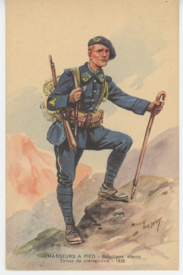 Carte Postale Illustrée - Maurice Toussaint - Edition Militaire Illustrées - Chasseur à Pied - 1940