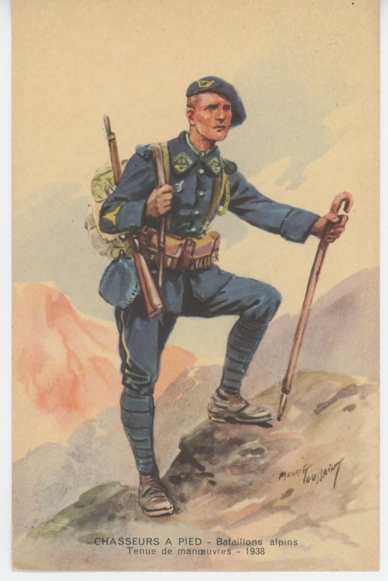 Carte Postale Illustrée - Maurice Toussaint - Edition Militaire Illustrées - Chasseur à Pied - 1940