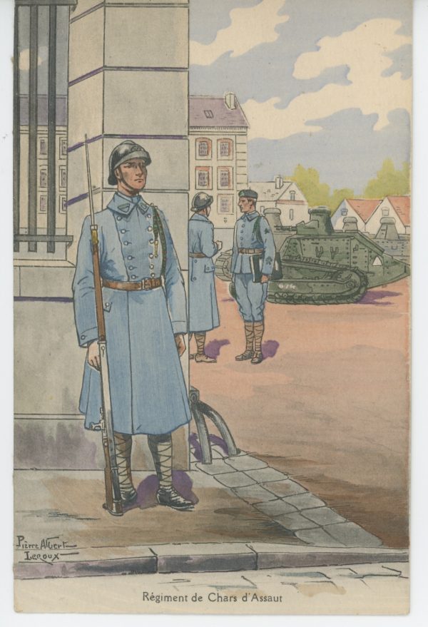 Carte Postale Illustrée - Pierre Albert Leroux- Edition Militaire Illustrées - Régiment des Chars d'Assaut - 1930