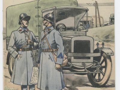 Carte Postale Illustrée - Pierre Albert Leroux- Edition Militaire Illustrées - Train des Equipages - 1929