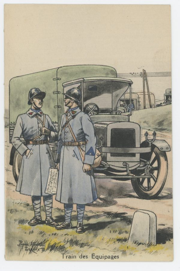 Carte Postale Illustrée - Pierre Albert Leroux- Edition Militaire Illustrées - Train des Equipages - 1929