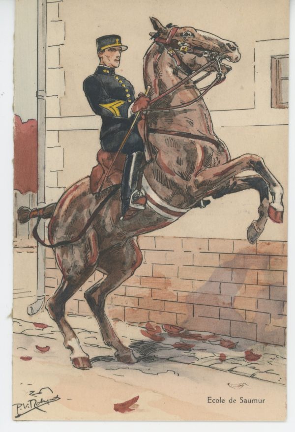 Carte Postale Illustrée - P.V Robiquet - Edition Militaire Illustrées - Ecole de Saumur - 1930