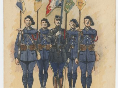 Carte Postale Illustrée - Edmond Lajoux - Edition Militaire Illustrées - Chasseurs à Pied - 1930