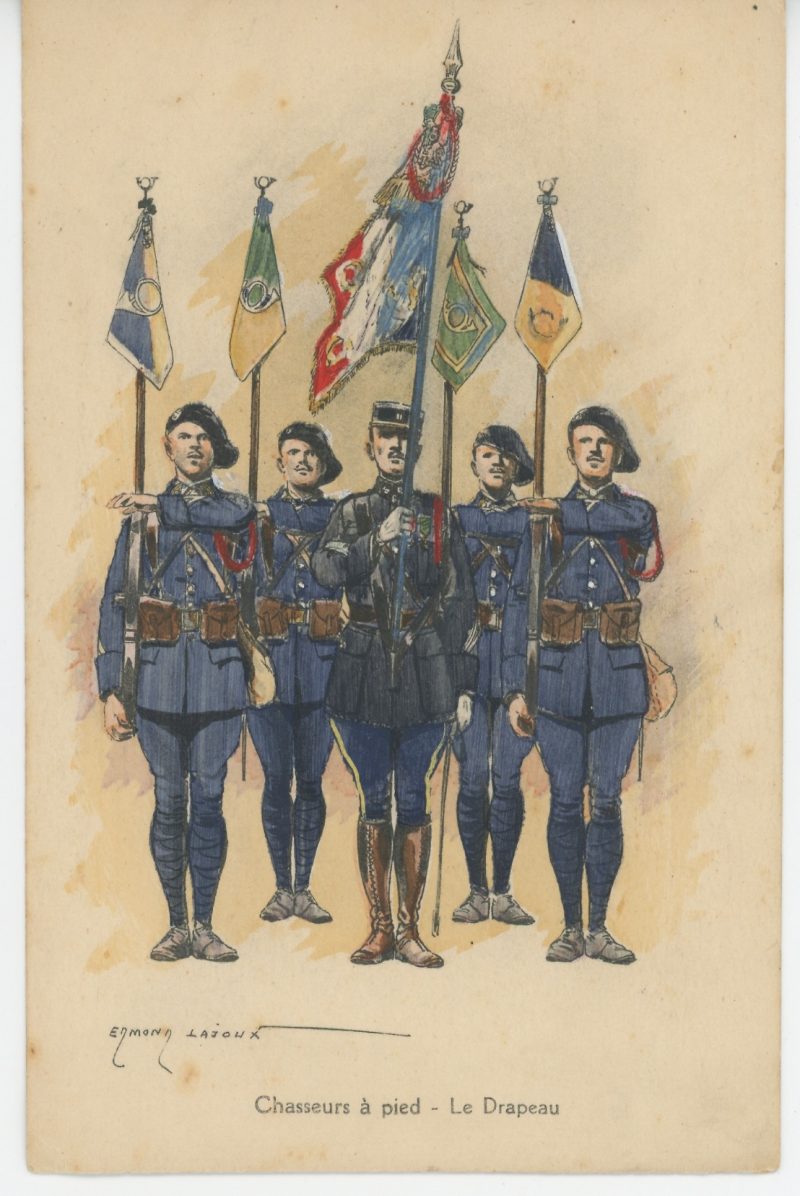 Carte Postale Illustrée - Edmond Lajoux - Edition Militaire Illustrées - Chasseurs à Pied - 1930